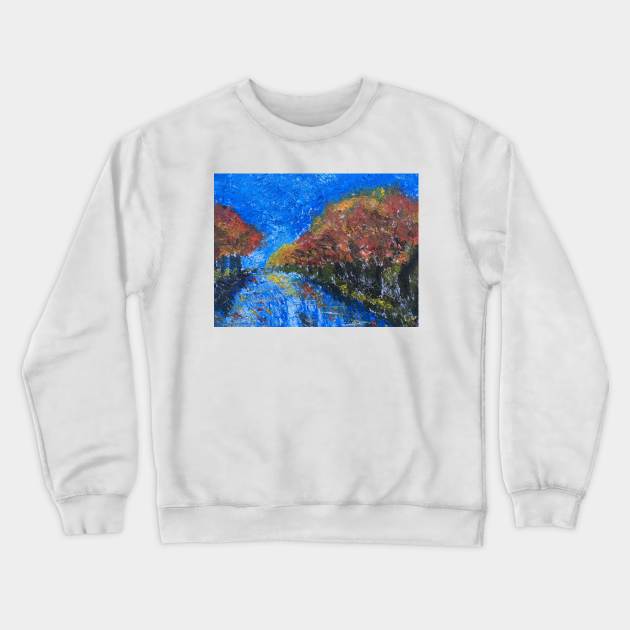 Fall landscape Crewneck Sweatshirt by W1LD